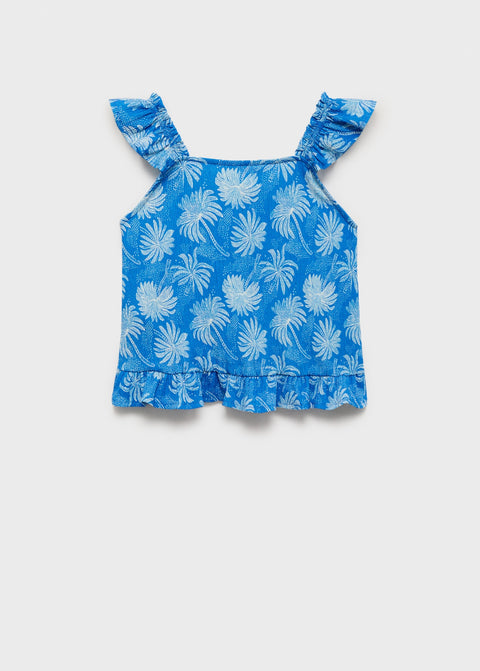 Mango t-shirt palmera in blue