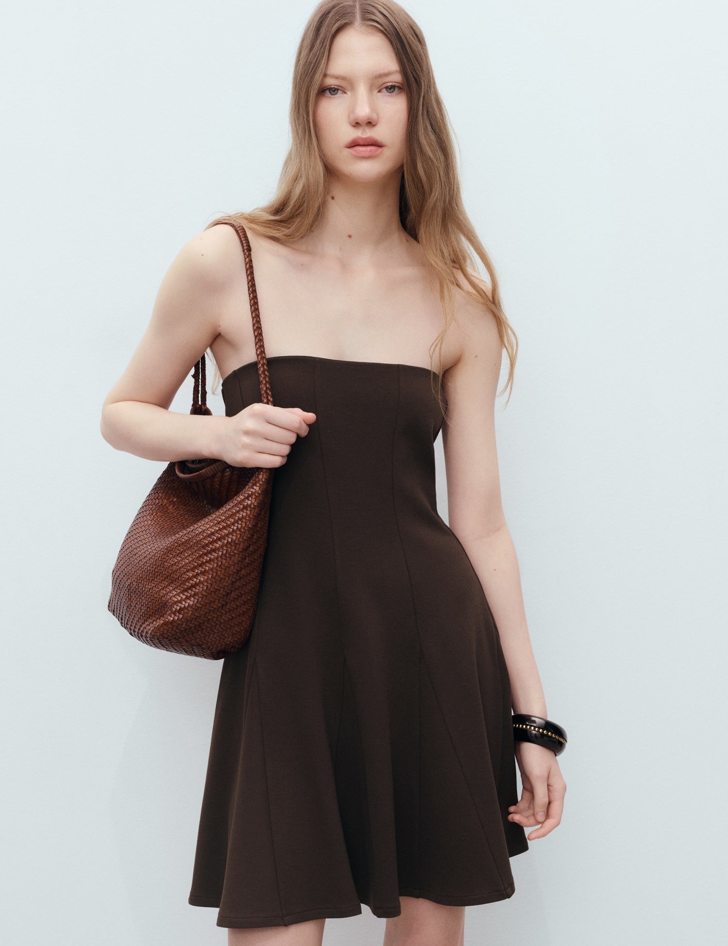 Mango dress copi in Brown