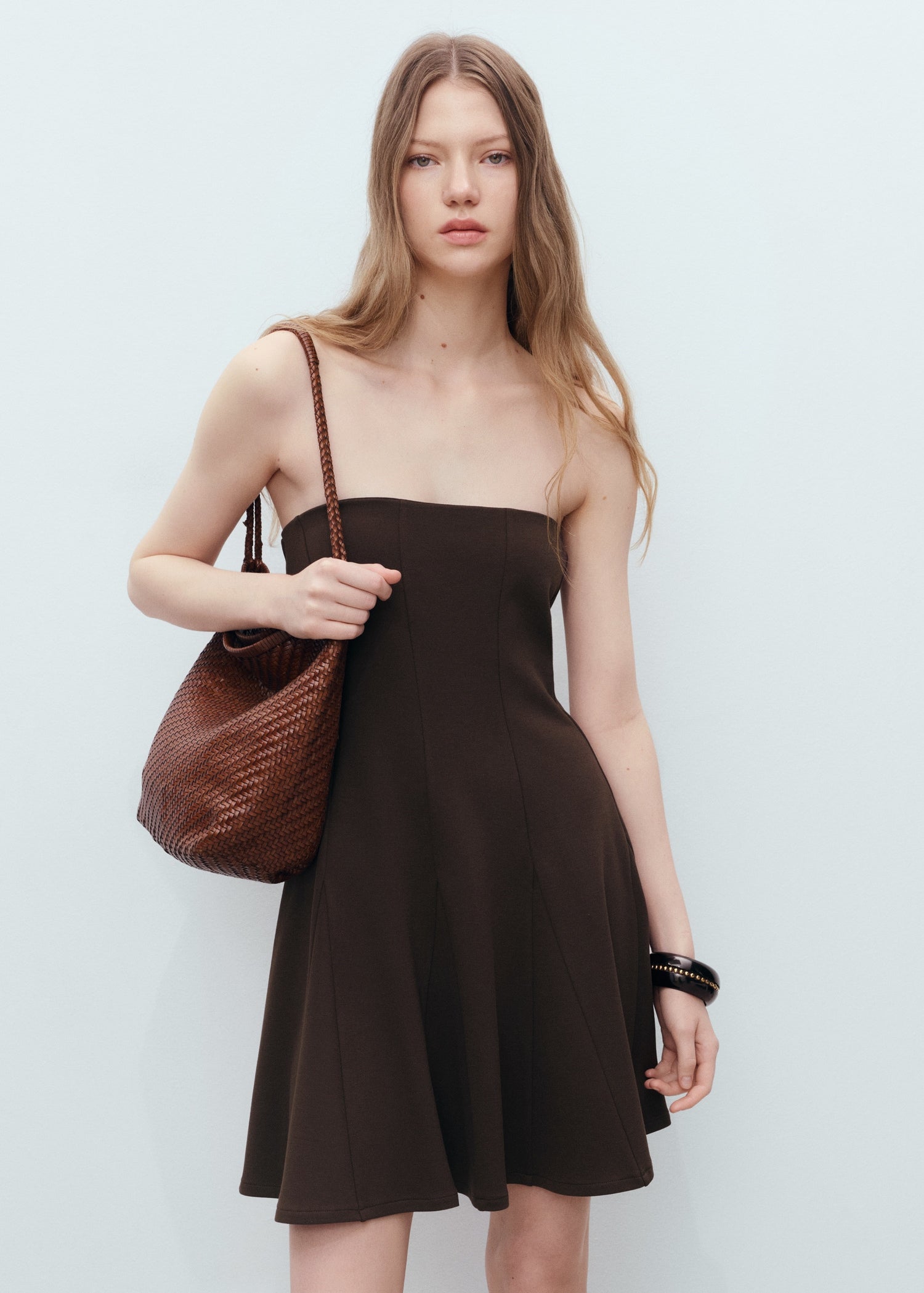 Mango dress copi in Brown