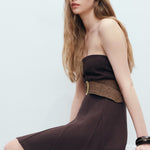 Mango dress copi in Brown - D2