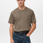 Mango t-shirt kimi in Taupe