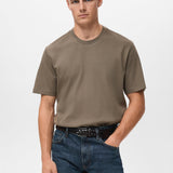 Mango t-shirt kimi in Taupe