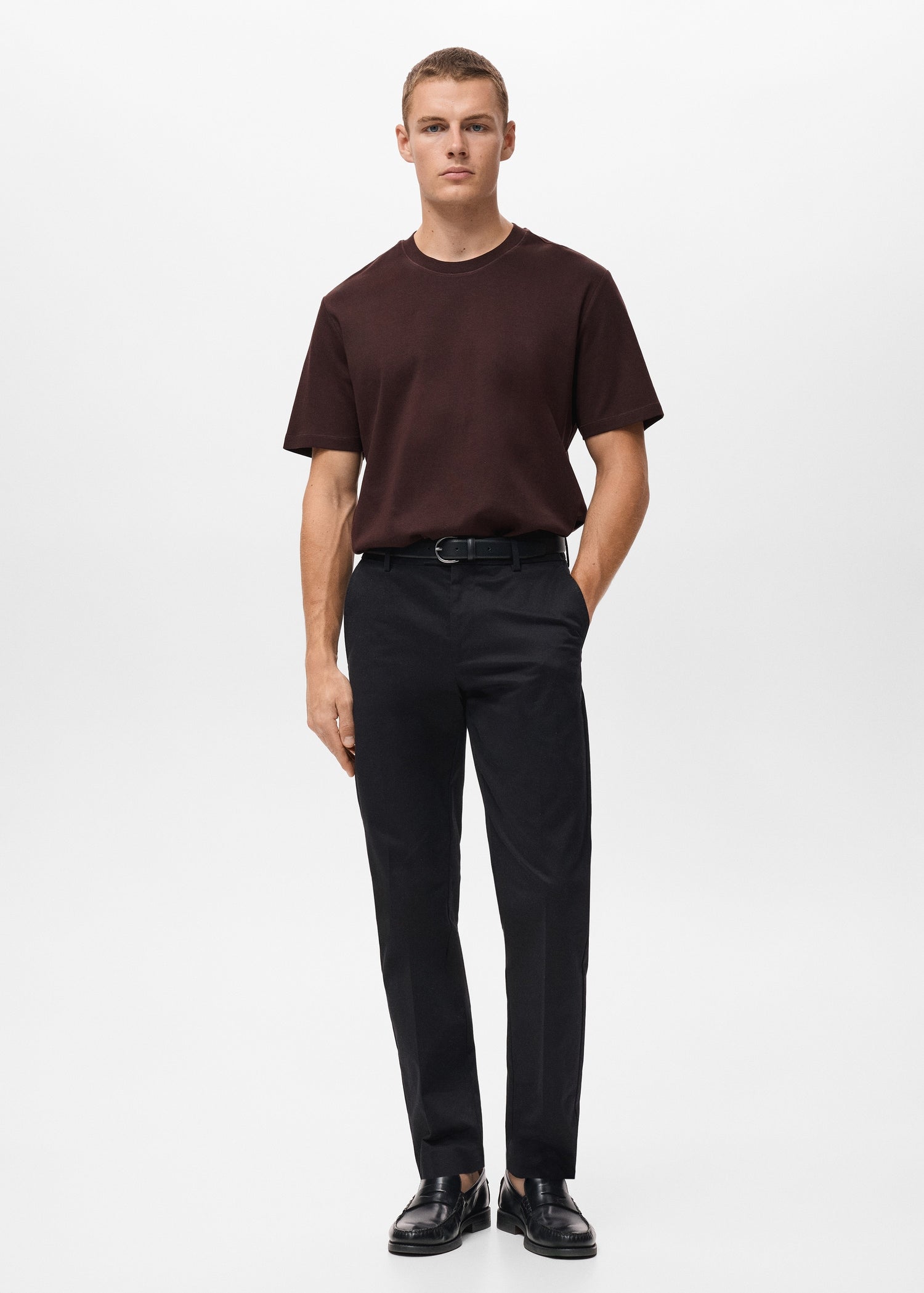 Mango t-shirt kimi in Wine - 99999999_01