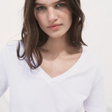 Mango t-shirt chalspic in White - D1