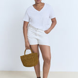 Mango t-shirt chalspic in White - D3