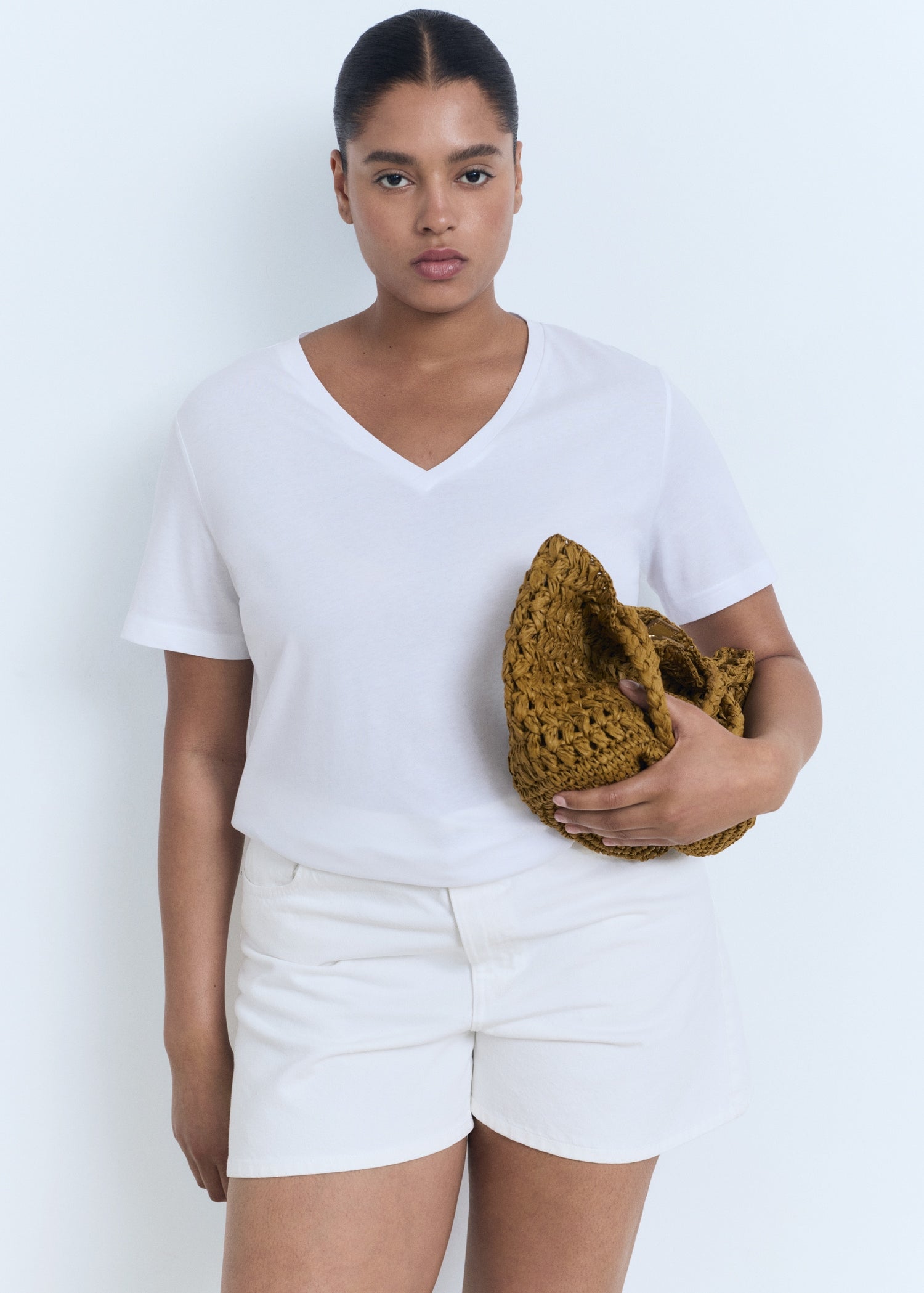 Mango t-shirt chalspic in White - D5