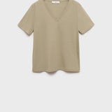 Mango t-shirt chalspic in Khaki - B