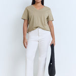 Mango t-shirt chalspic in Khaki - D3