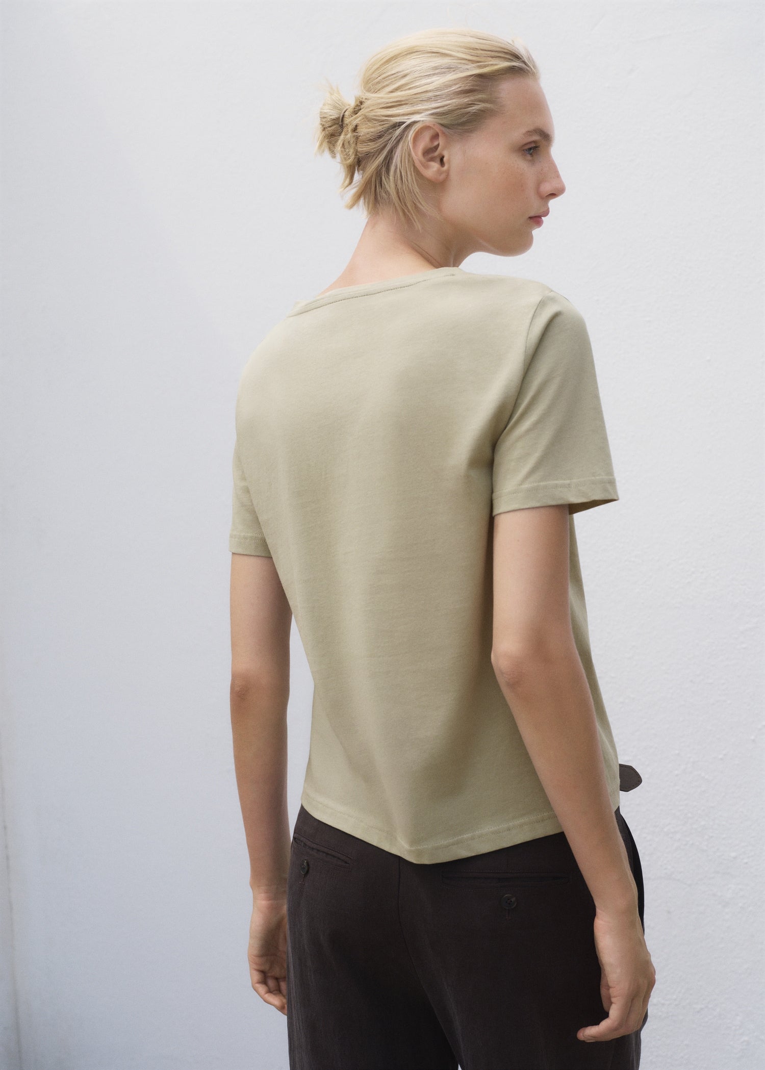 Mango t-shirt chalspic in Khaki - R