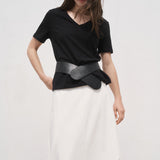 Mango t-shirt chalspic in Black