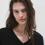 Mango t-shirt chalspic in Black - D1