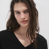 Mango t-shirt chalspic in Black - D1