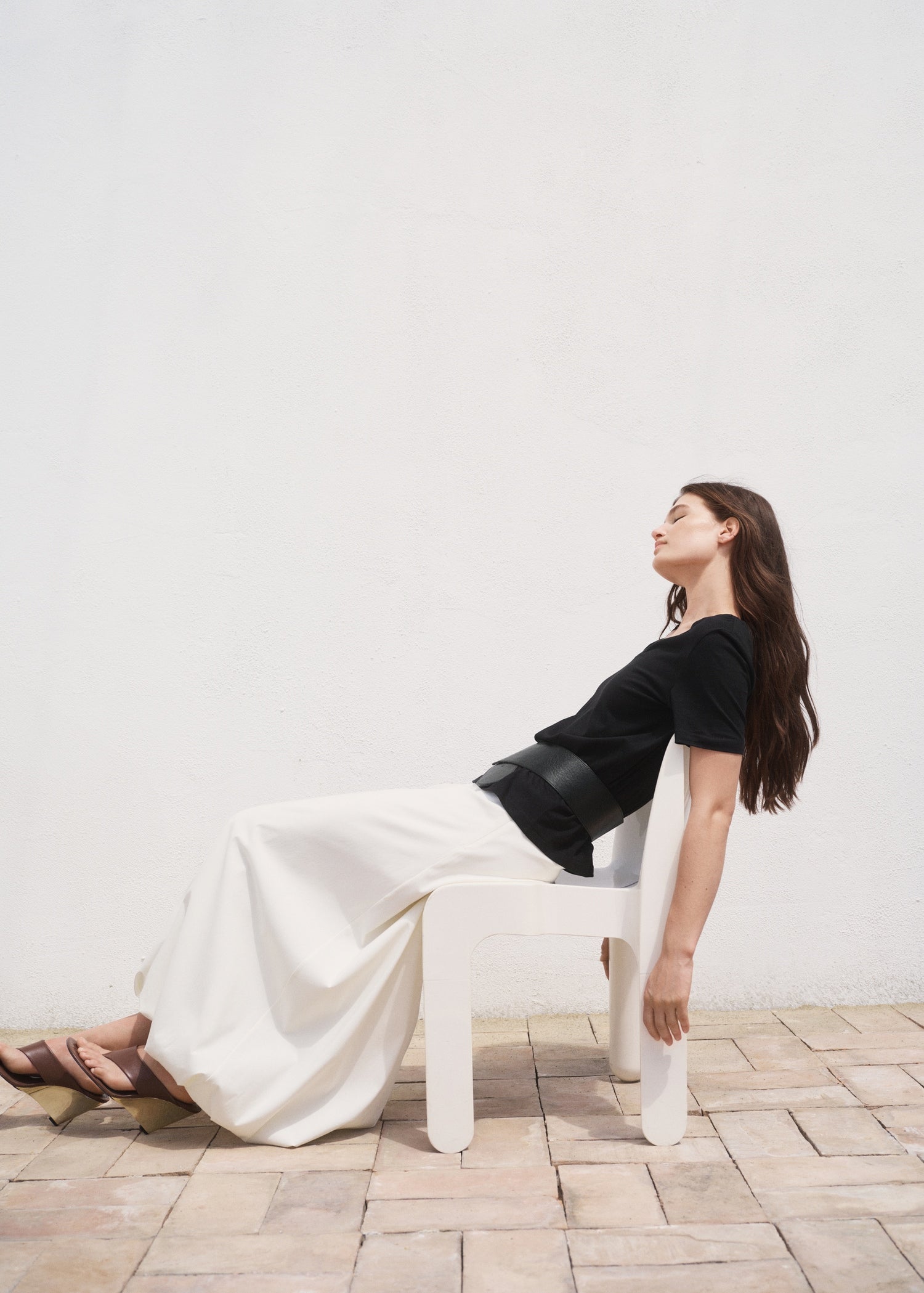 Mango t-shirt chalspic in Black - D2