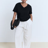 Mango t-shirt chalspic in Black - D3