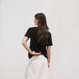 Mango t-shirt chalspic in Black - R