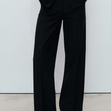 Mango trousers miso in Black