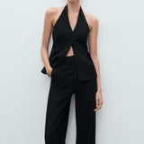 Mango trousers miso in Black - D1