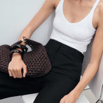 Mango trousers miso in Black - D6