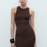 Mango dress perales in Chocolate