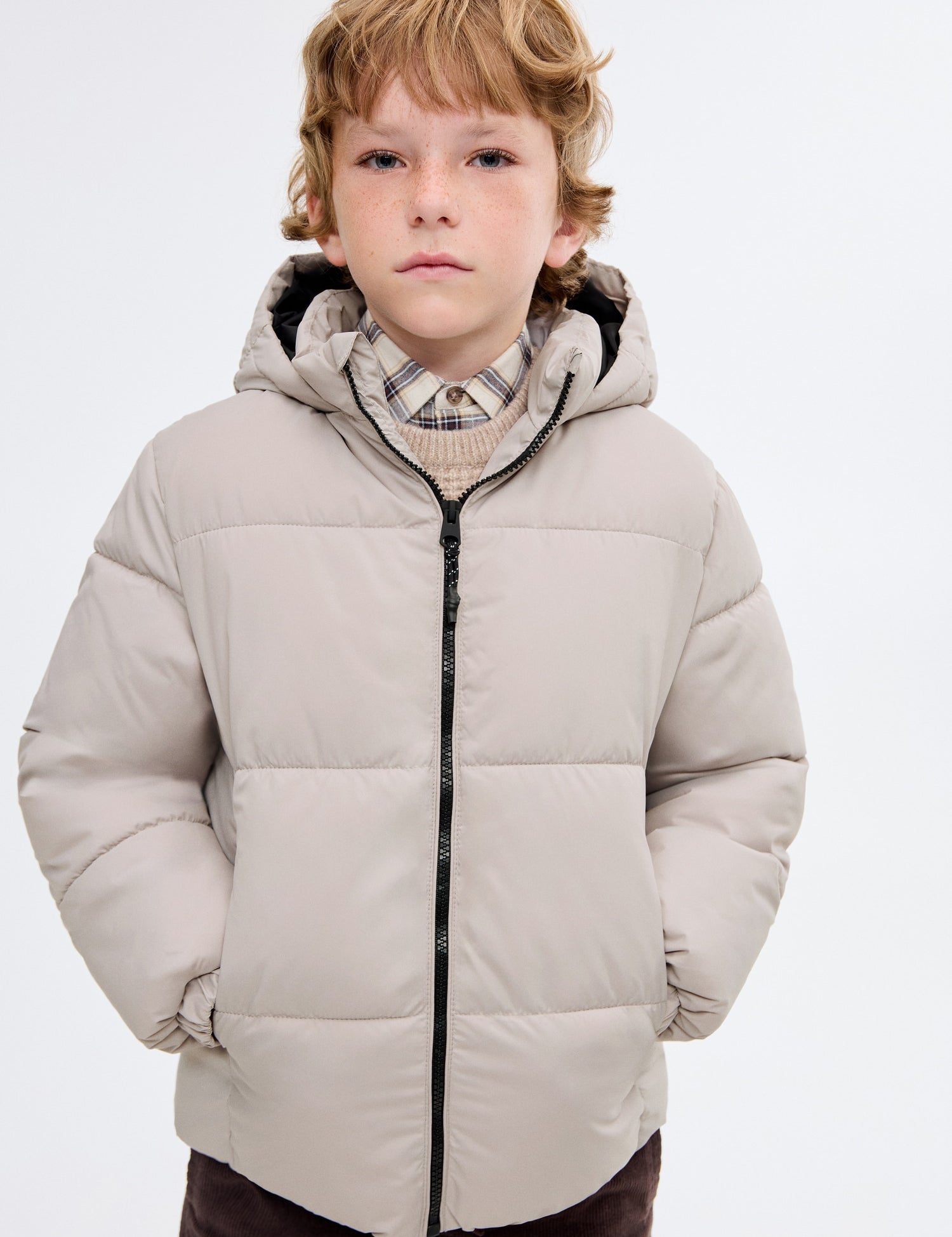 Mango puffer coat america in Sand