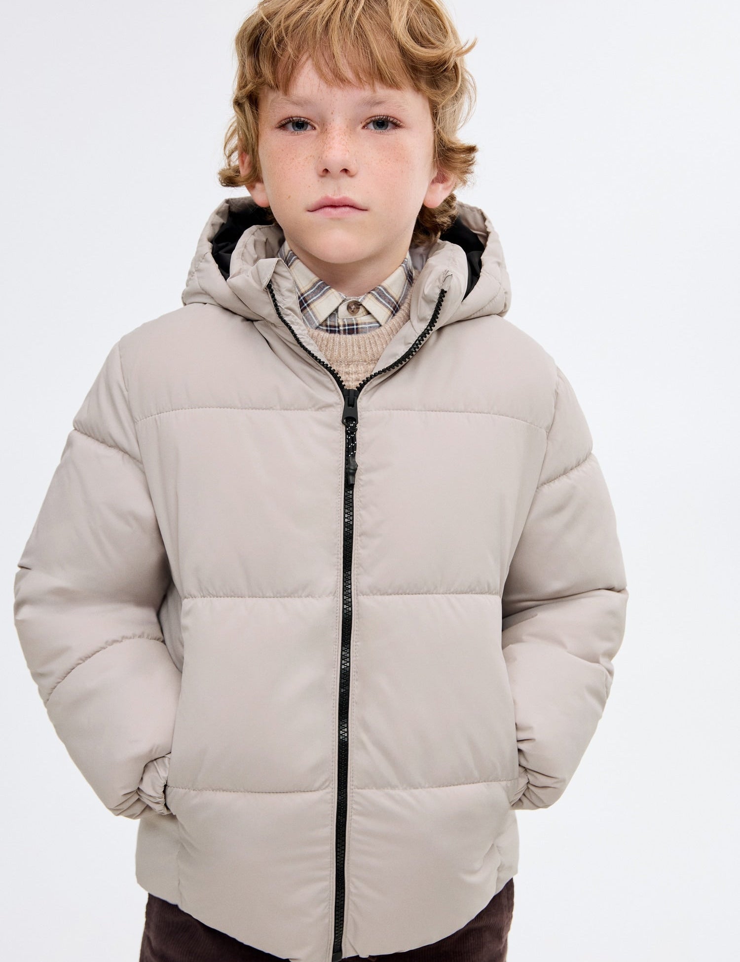 Mango puffer coat america in Sand