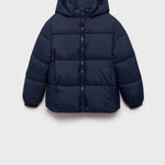 Mango puffer coat america in Navy - B