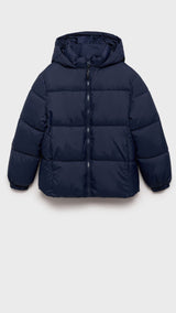 Mango puffer coat america in Navy - B