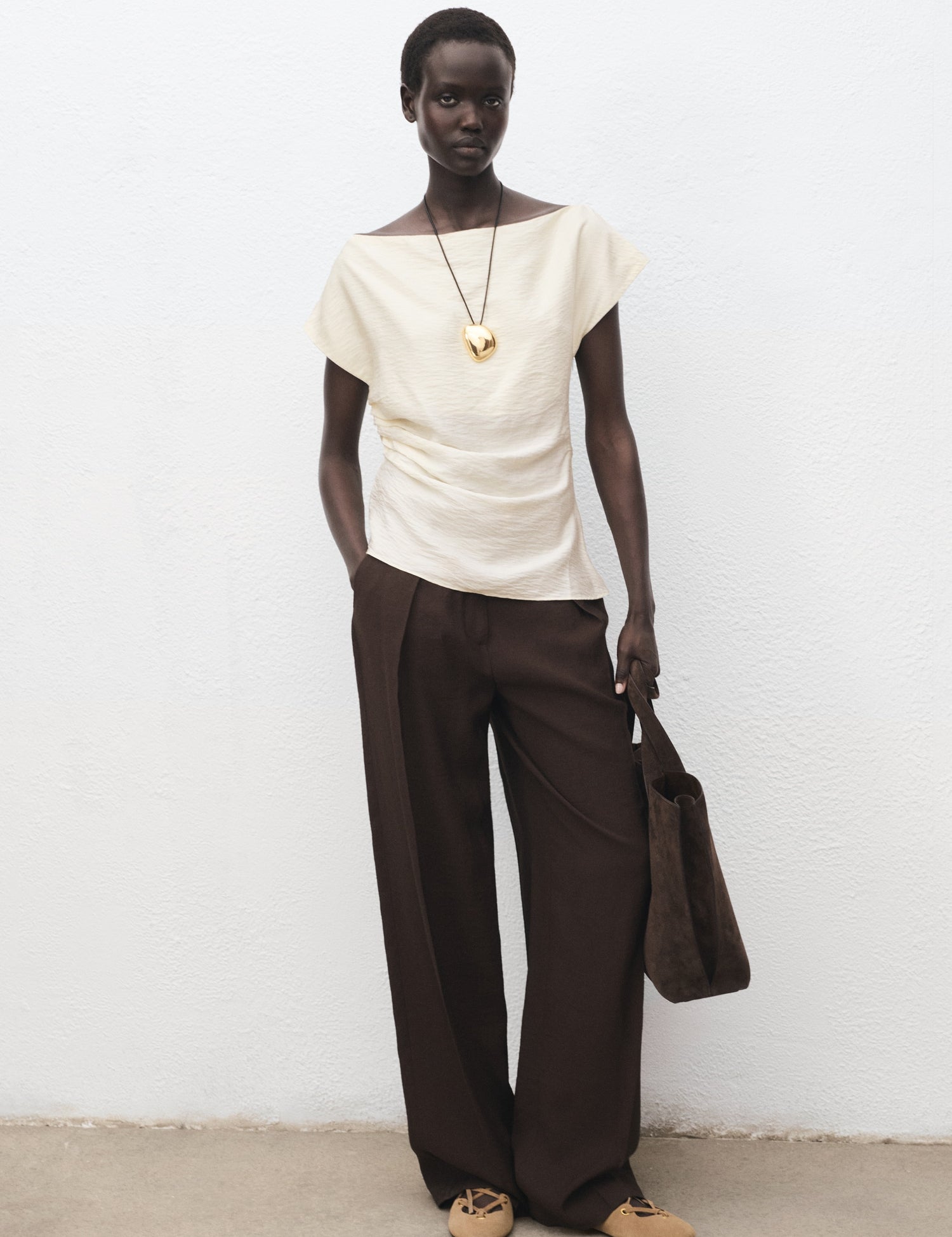 Mango blouse manta in White - 99999999_01