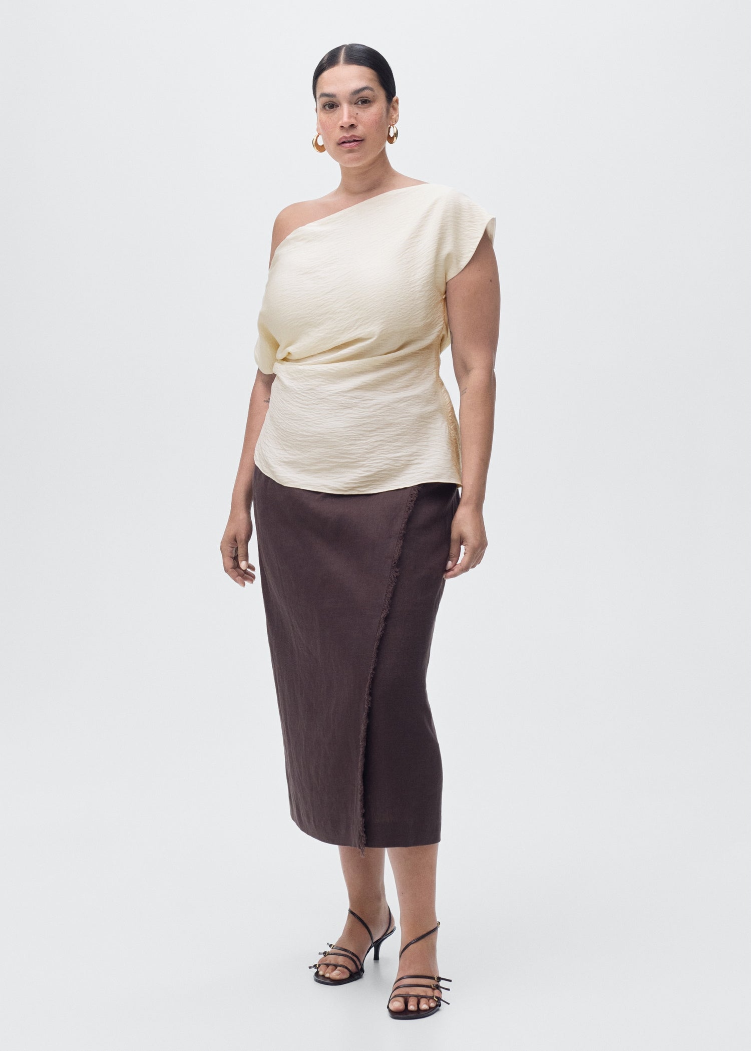 Mango blouse manta in White - D3