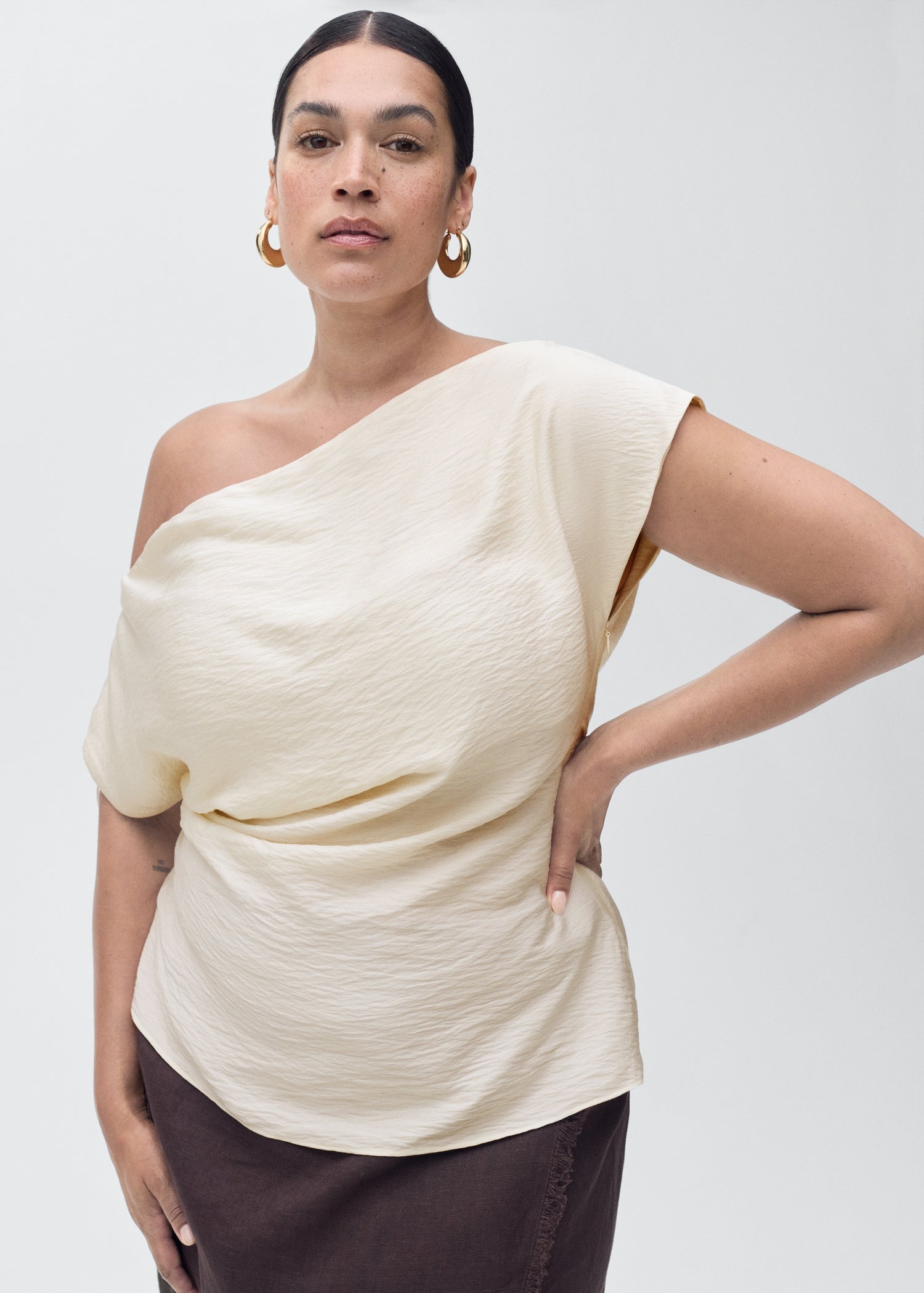 Mango blouse manta in White - D5