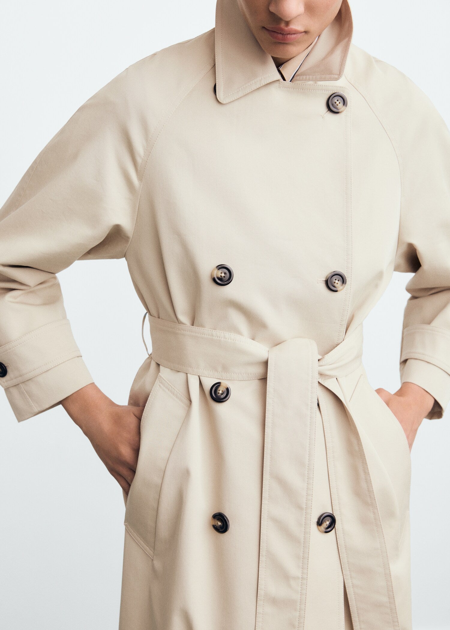Mango trenchcoat angela in Beige
