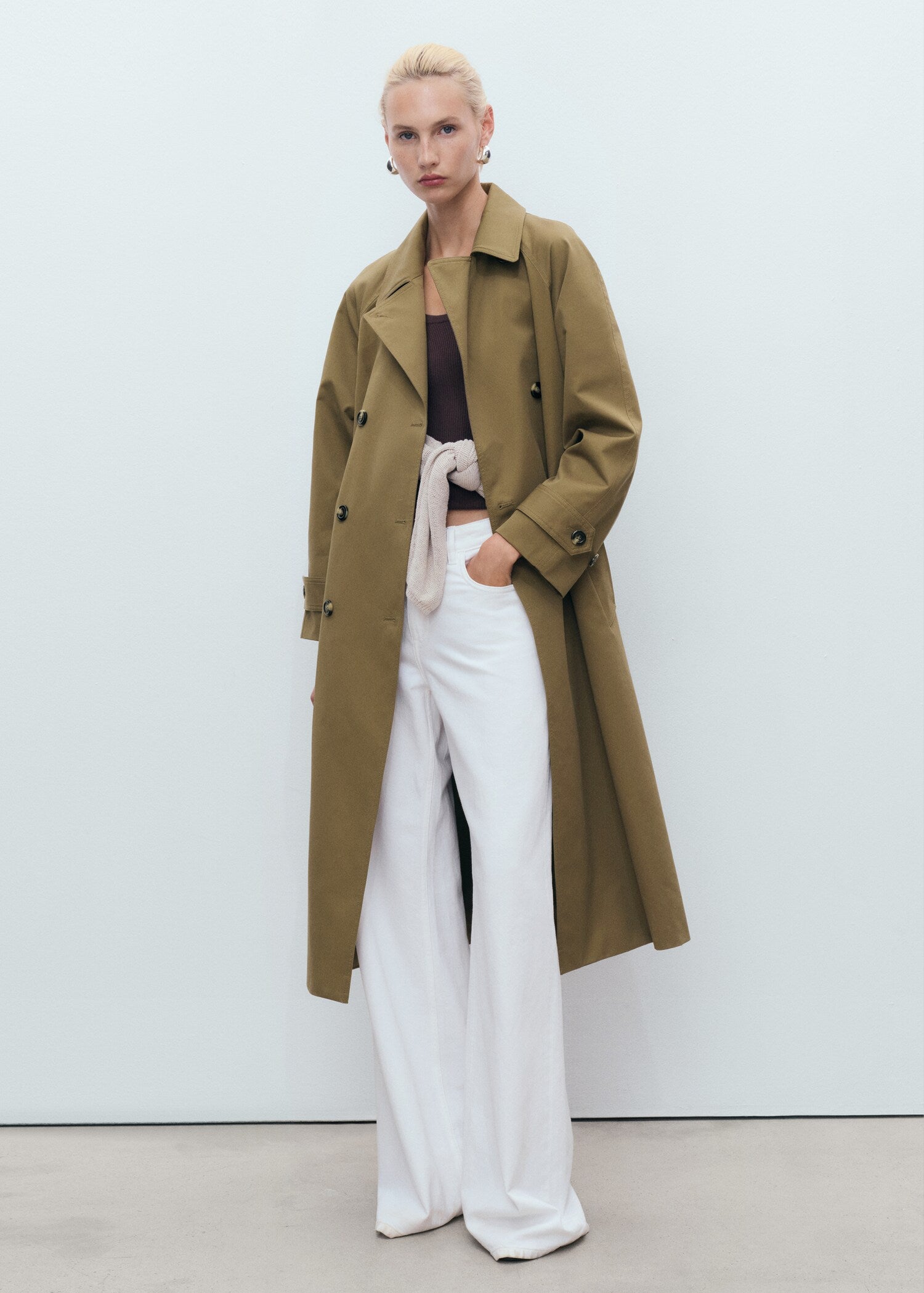 Mango trenchcoat angela in Khaki - 99999999_01