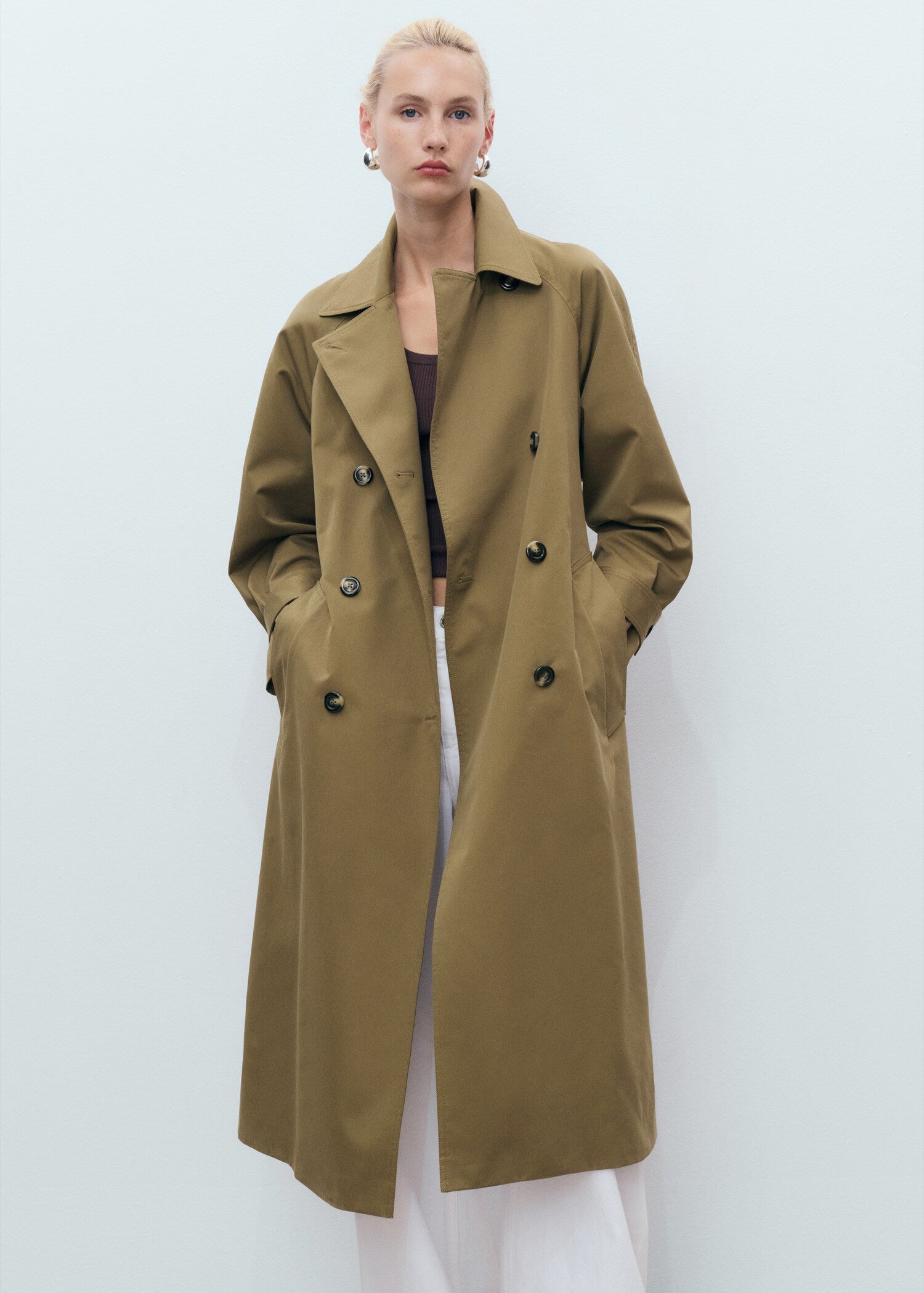 Mango trenchcoat angela in Khaki