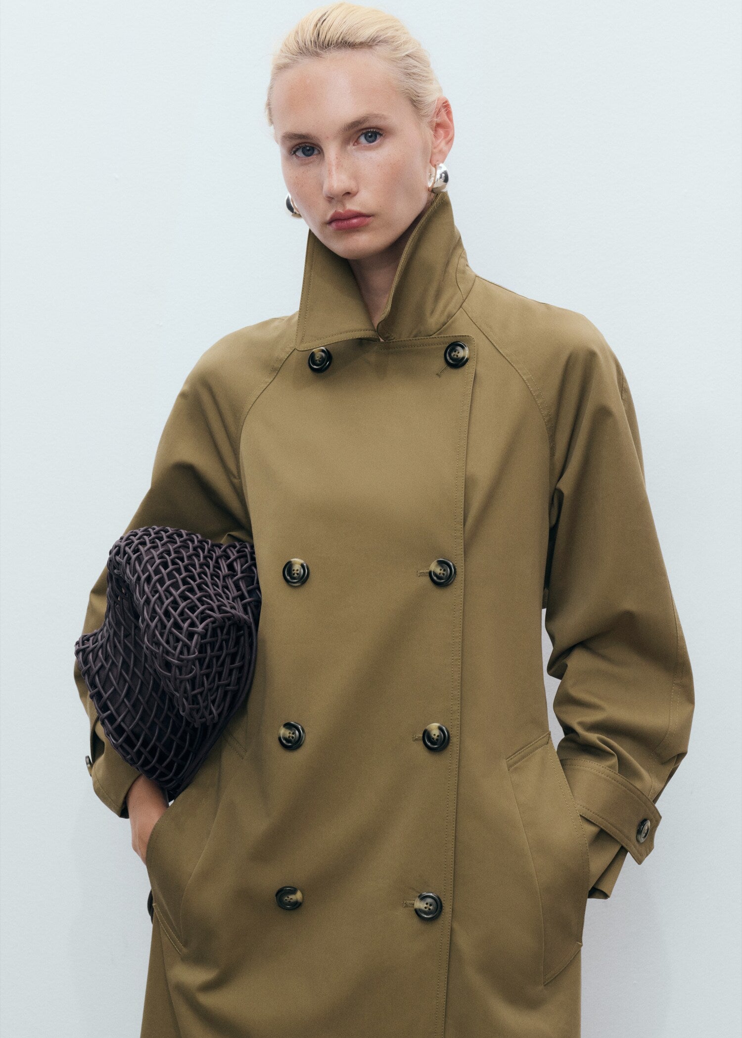 Mango trenchcoat angela in Khaki - D2