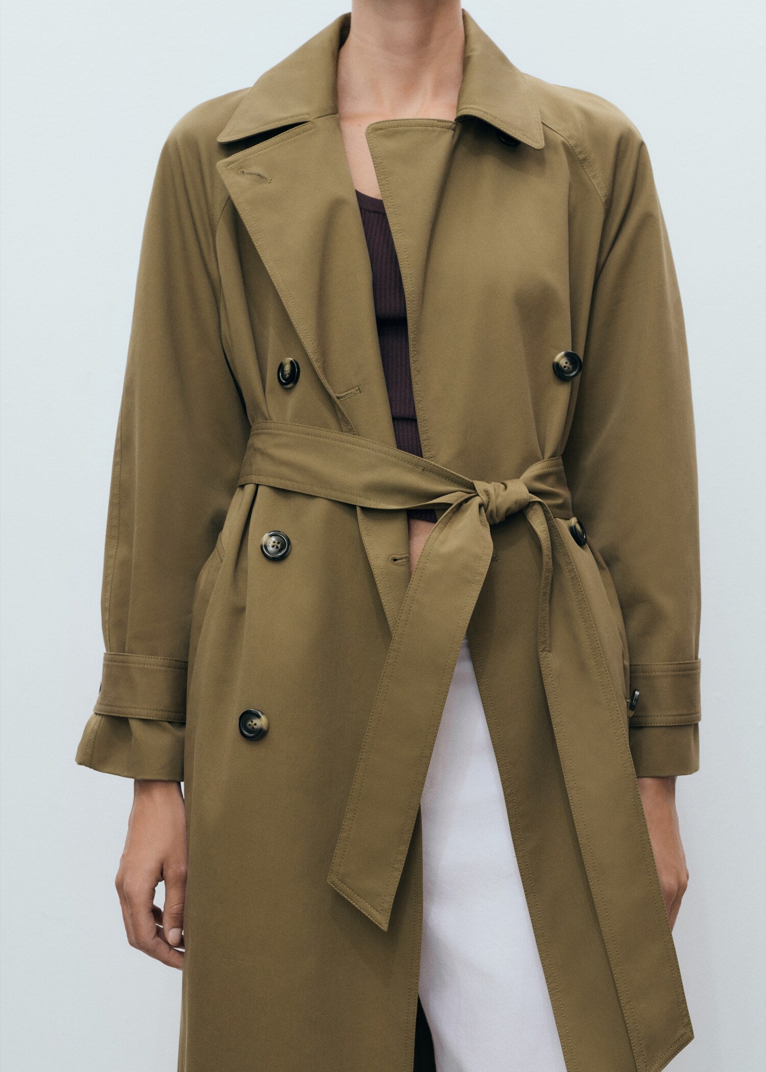 Mango trenchcoat angela in Khaki - D6