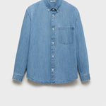 Mango shirt marzio in Light Denim - B