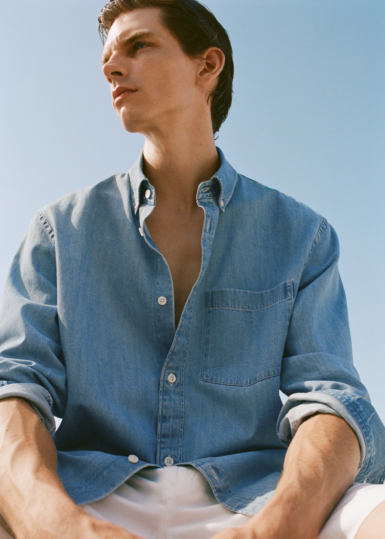 Mango shirt marzio in Light Denim - D3