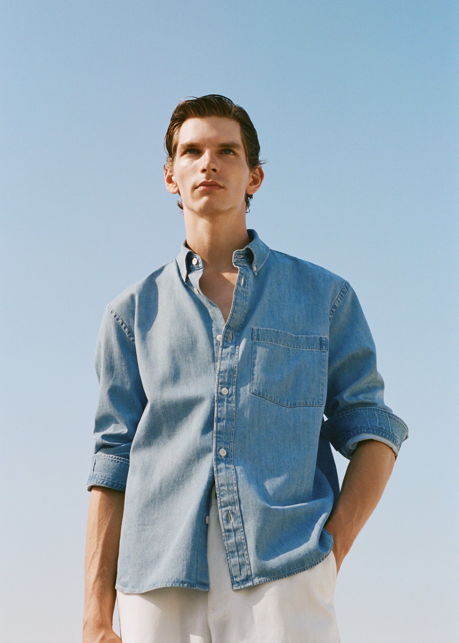Mango shirt marzio in Light Denim - D5