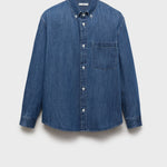 Mango shirt marzio in Medium Denim - B