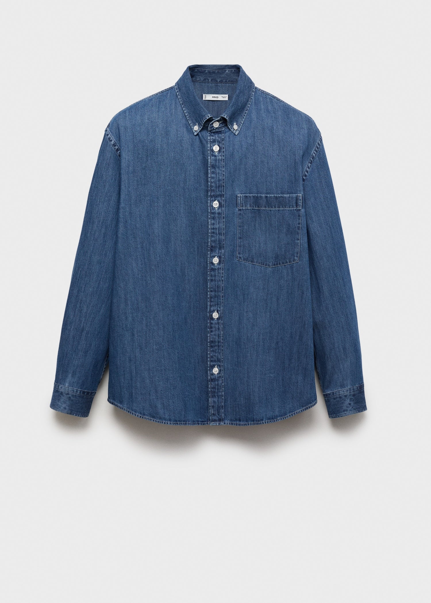 Mango shirt marzio in Medium Denim - B