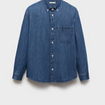 Mango shirt marzio in Medium Denim - B