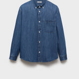 Mango shirt marzio in Medium Denim - B