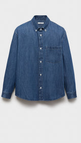 Mango shirt marzio in Medium Denim - B