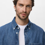 Mango shirt marzio in Medium Denim - D1