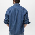Mango shirt marzio in Medium Denim - R