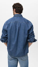 Mango shirt marzio in Medium Denim - R