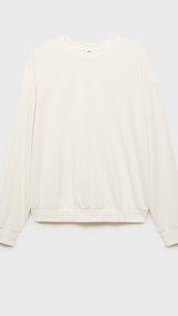 Mango sweatshirt rawsweat in Off White - B