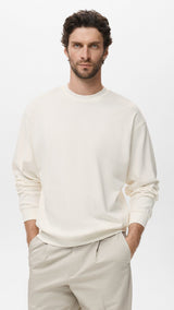 Mango sweatshirt rawsweat in Off White