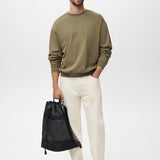 Mango sweatshirt rawsweat in Khaki - 99999999_01