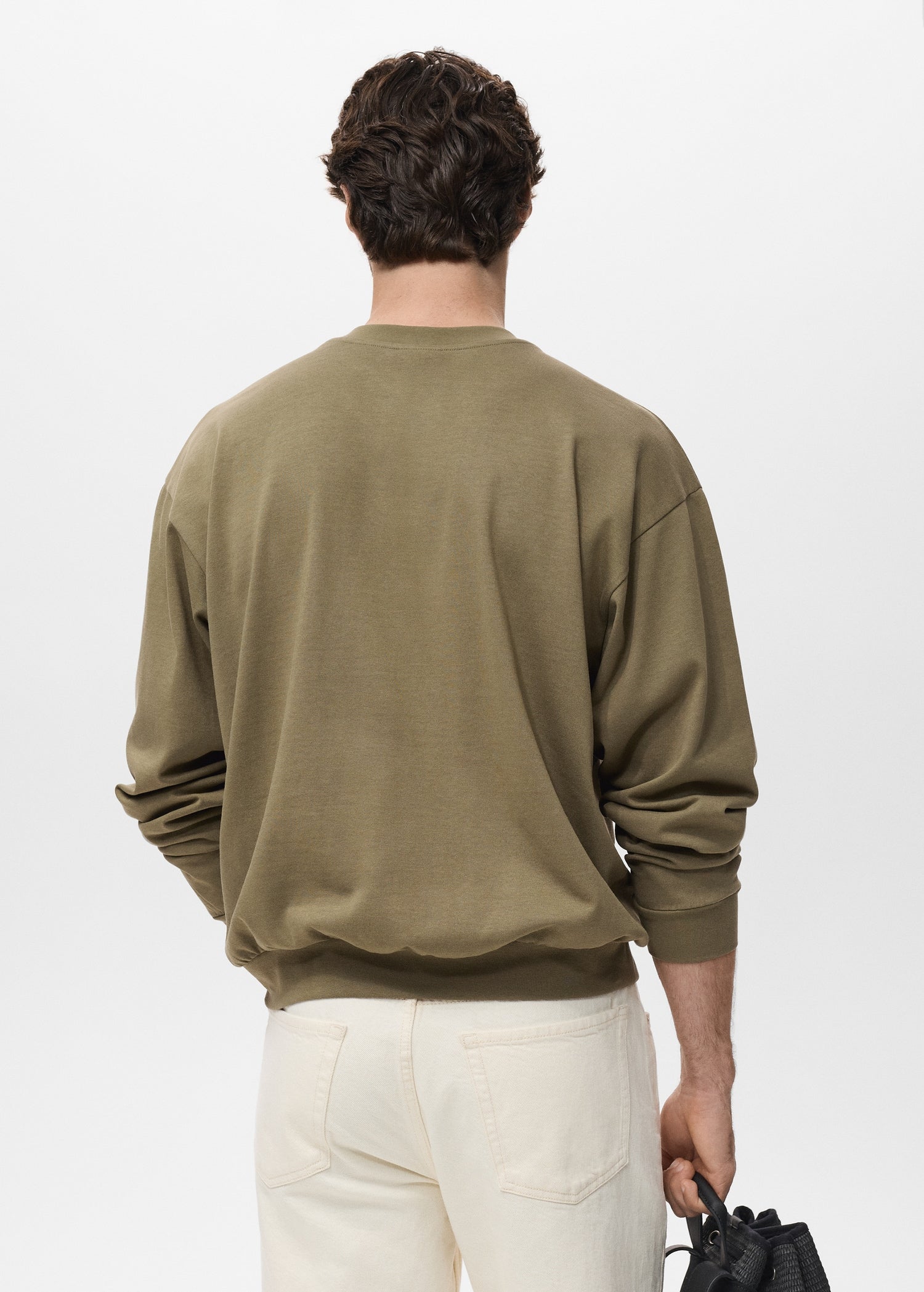Mango sweatshirt rawsweat in Khaki - R